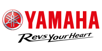 Logo Yamaha Revs Your Heart, con diseño dinámico y tipografía deportiva, representando la pasión y el rendimiento de las motos Yamaha, disponible en Kasei Motors, Manuel Candamo 281, Lince